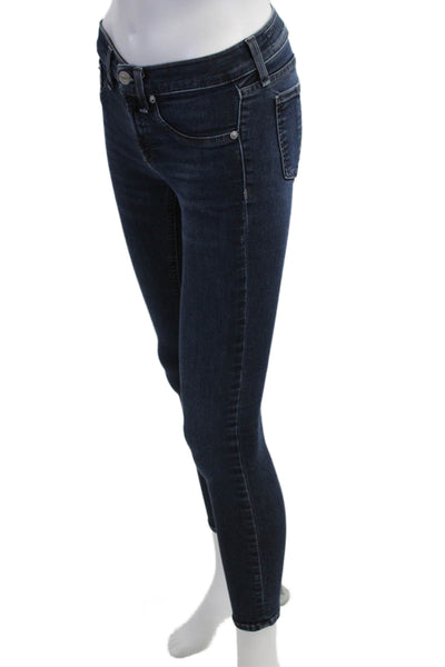 Rag & Bone Jean Womens Ankle Skinny Jeans Dark Blue Size 25