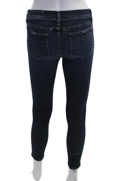 Rag & Bone Jean Womens Ankle Skinny Jeans Dark Blue Size 25