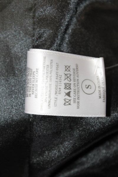 BLANKNYC Womens Biker Jacket Blue Zip Polyurethane Viscose Size S