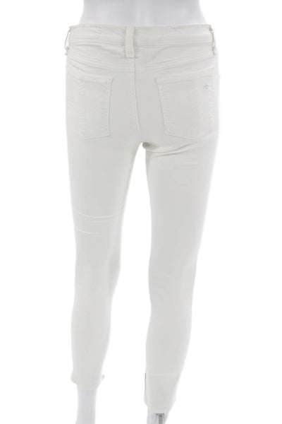 Rag & Bone Jean Womens White Skinny Ankle Jeans Low Rise Size 27