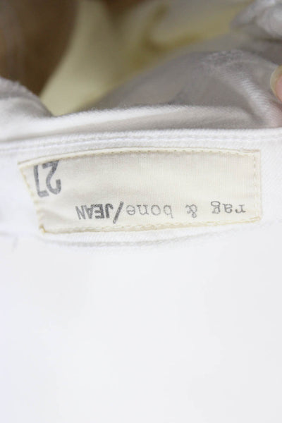 Rag & Bone Jean Womens White Skinny Ankle Jeans Low Rise Size 27