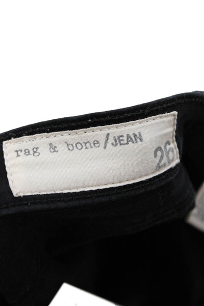 Rag & Bone Jean Womens Skinny Jegging Jeans Black Low Rise Inseam 30 Size 26