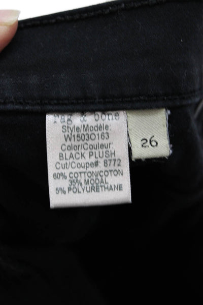 Rag & Bone Jean Womens Skinny Jegging Jeans Black Low Rise Inseam 30 Size 26