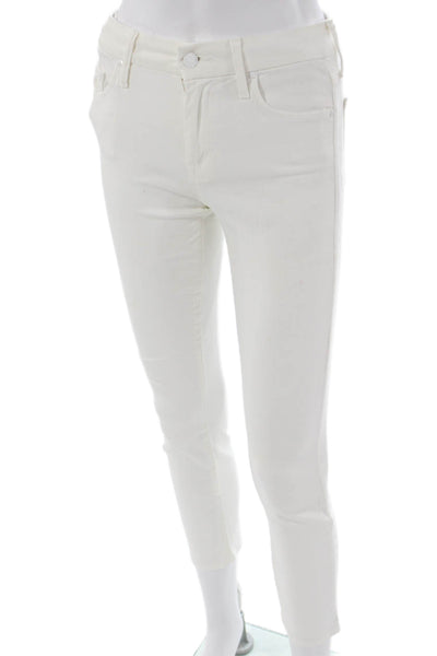 Mother Women Ankle Cropped White Jeans Size 25