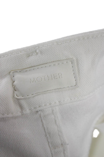 Mother Women Ankle Cropped White Jeans Size 25