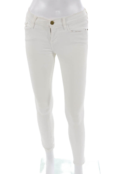 Frame Womens Skinny Ankle Jeans White Size 26