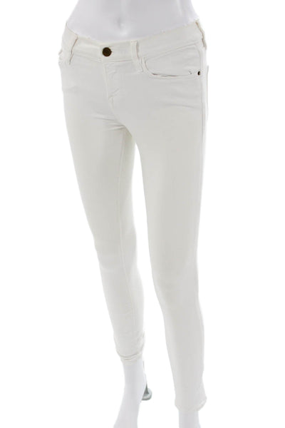 Frame Womens Skinny Ankle Jeans White Size 26