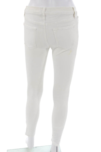 Frame Womens Skinny Ankle Jeans White Size 26