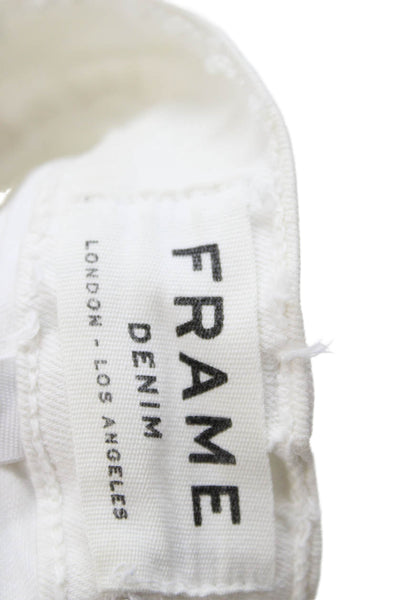Frame Womens Skinny Ankle Jeans White Size 26