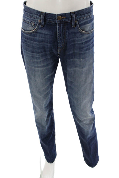 J Brand Mens Dark Blue Straight Jeans 100% Cotton Button Size 31