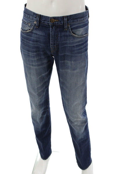 J Brand Mens Dark Blue Straight Jeans 100% Cotton Button Size 31