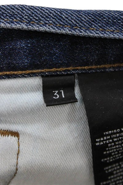 J Brand Mens Dark Blue Straight Jeans 100% Cotton Button Size 31