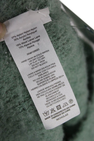 Nicholas Womens Green V-Neck Button Cardigan Long Sleeve Size S