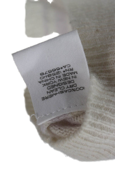 Intermix Women Cashmere Striped Pullover Beige Sweater Size S