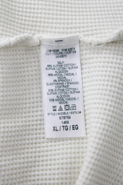 Splendid Unisex White Turtleneck Pullover Sweater Long Sleeve Size XL