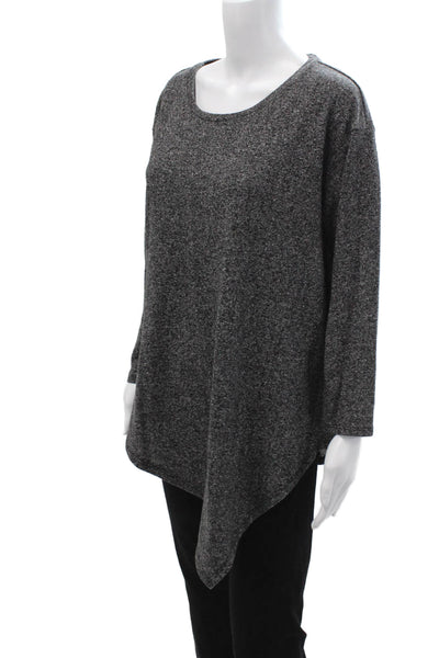 Soft Joie Women Dark Gray Tunic Long Sleeve Round Neck Size L