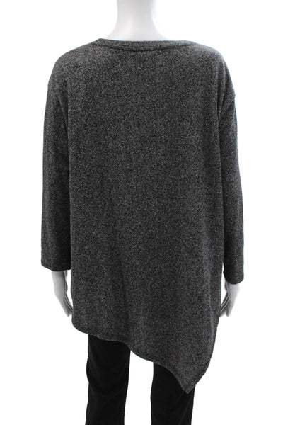 Soft Joie Women Dark Gray Tunic Long Sleeve Round Neck Size L