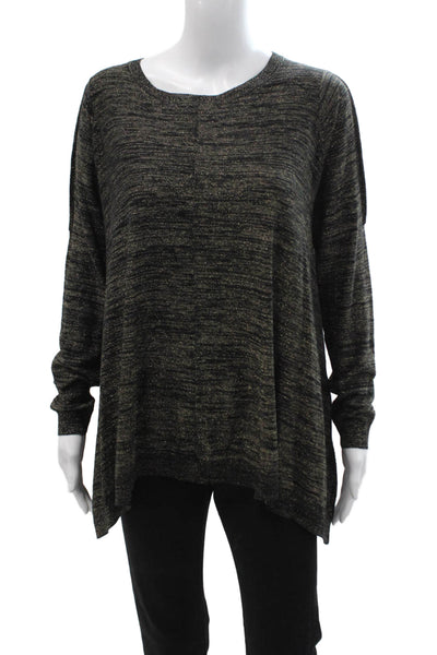 DKNY Womens Pullover Sweater Black Round Neck Long Sleeve Size S