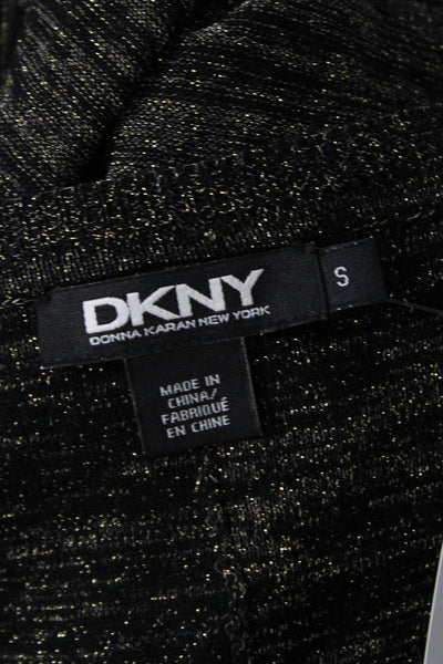 DKNY Womens Pullover Sweater Black Round Neck Long Sleeve Size S
