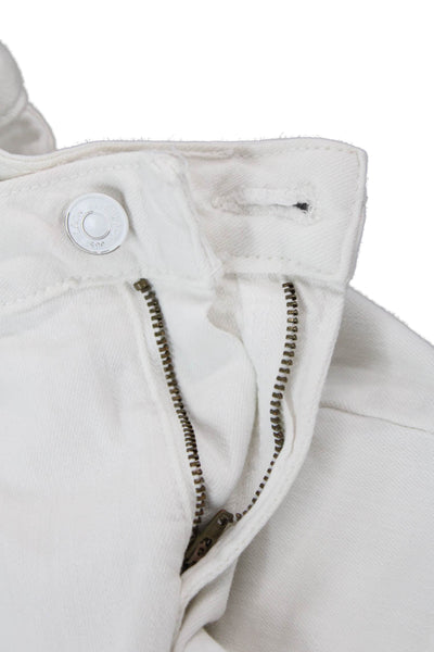 Just Black Womens Ankle Skinny Jeans White Button Fly Size 26