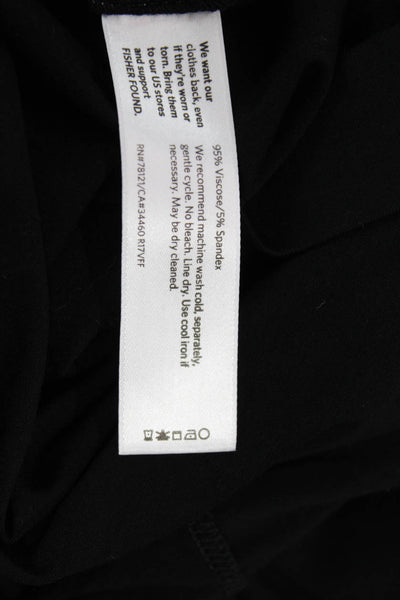 Eileen Fisher Women Shift Dress Black Long Sleeve Size M