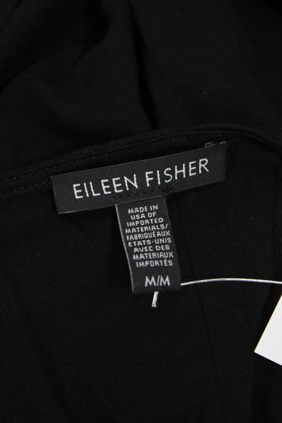 Eileen Fisher Women Shift Dress Black Long Sleeve Size M