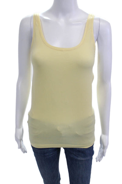 Wolford Womens Basic Camisole Yellow Sleeveless Round Neck Size M