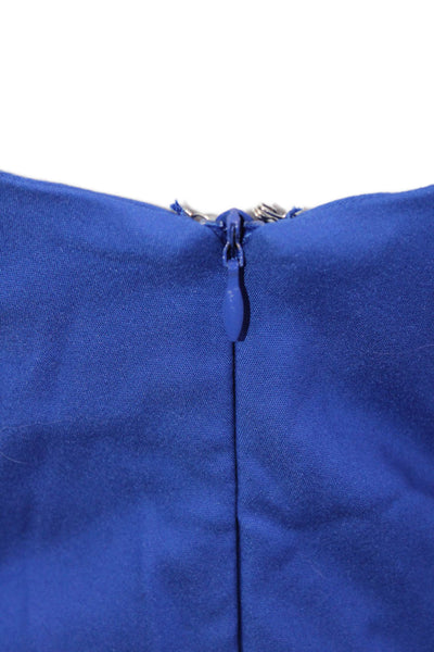Superdown Women Slip Mini Dress Blue Square Neck Sleeveless Size M