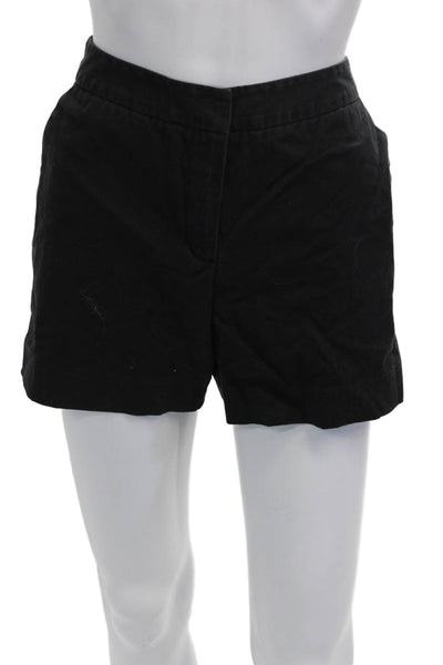Trina Turk Unisex Black Mercerized Cotton Classic Shorts Size 6