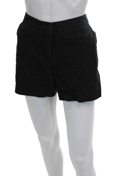 Trina Turk Unisex Black Mercerized Cotton Classic Shorts Size 6