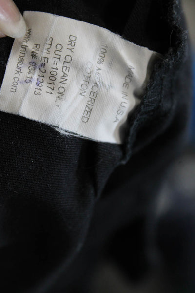 Trina Turk Unisex Black Mercerized Cotton Classic Shorts Size 6