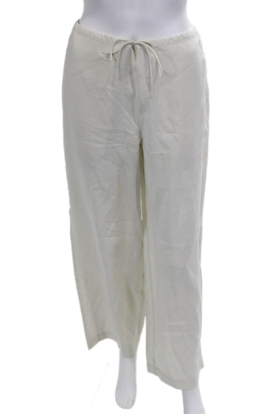 Haven Well Within Women Sweatpants White Nylon Blend Drawstring Solid Size S