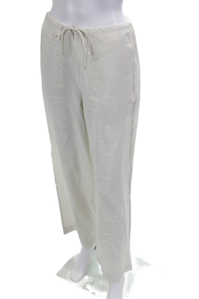 Haven Well Within Women Sweatpants White Nylon Blend Drawstring Solid Size S