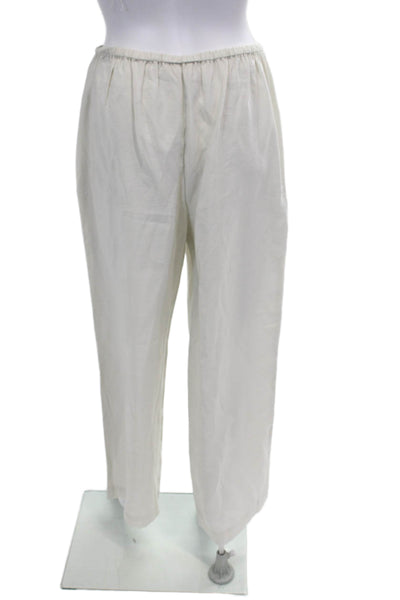 Haven Well Within Women Sweatpants White Nylon Blend Drawstring Solid Size S