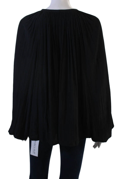 Ramy Brook Women Tunic Blouse Black Long Sleeve Bohemian Size S