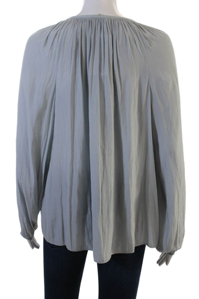 Ramy Brook Womens Boho Gray Petite Tunic Long Sleeve Polyester Size XS