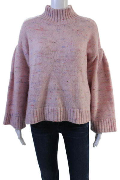 Club Monaco Womens Pink Mock Neck Pullover Sweater Size S