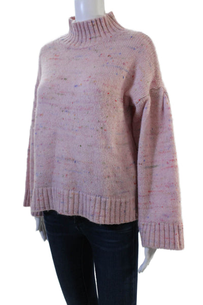 Club Monaco Womens Pink Mock Neck Pullover Sweater Size S