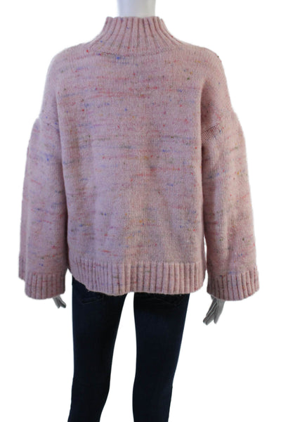 Club Monaco Womens Pink Mock Neck Pullover Sweater Size S