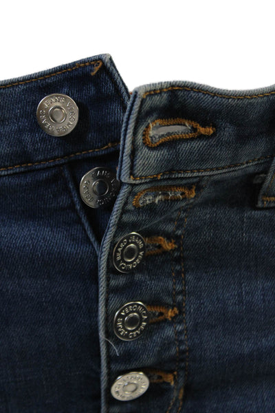 Veronica Beard Womens Ankle Skinny Cropped Jeans Dark Blue High Rise Size 26