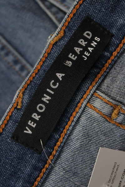 Veronica Beard Womens Ankle Skinny Cropped Jeans Dark Blue High Rise Size 26