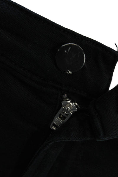 J Brand Women Cropped Ankle Black Jeans Mid Rise Button Fly 25 Inseam Size 26