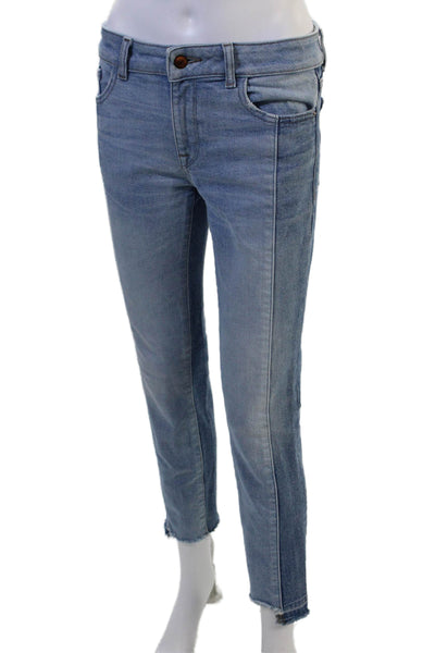 DL1961 Womens Ankle Cropped Light Blue Mid Rise Jeans Size 26