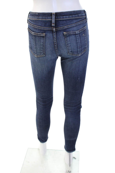 Rag & Bone Jean Womens Ankle Skinny Dark Blue Jeans Size 26
