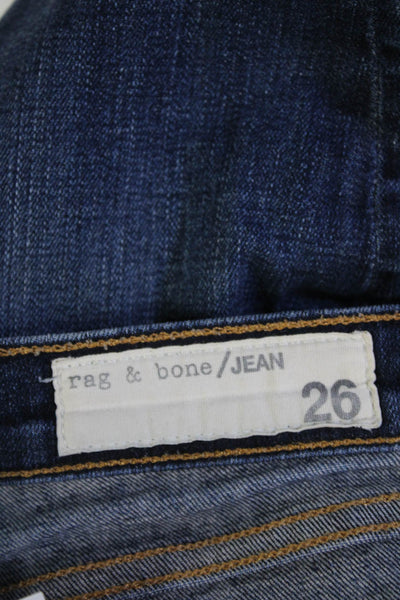 Rag & Bone Jean Womens Ankle Skinny Dark Blue Jeans Size 26