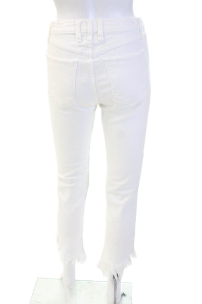 McGuire Women White Cropped Skinny Jeans Size 26