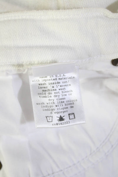 McGuire Women White Cropped Skinny Jeans Size 26