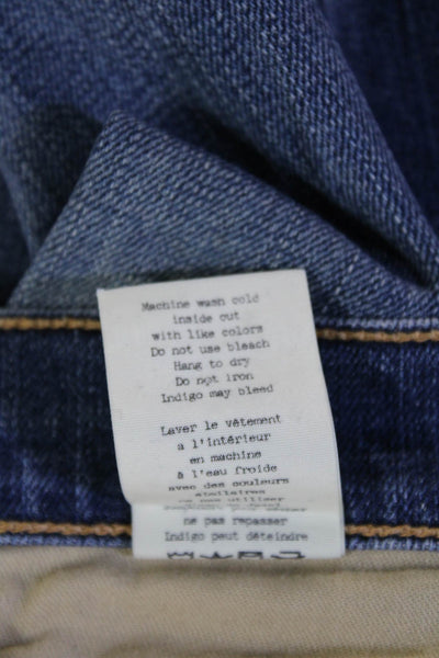 Rag & Bone Jean Womens Ankle Skinny Jeans Blue Button Mid Rise Size 26
