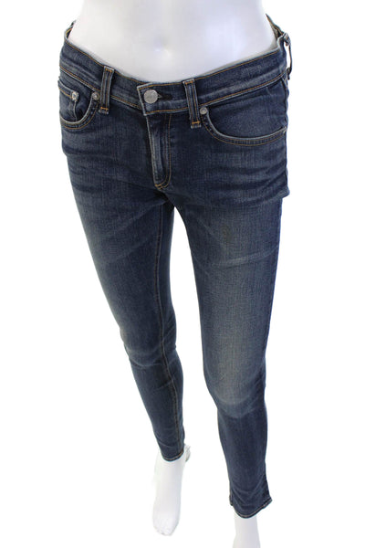 Rag & Bone Jean Womens Skinny Ankle Jeans Dark Blue Size 27