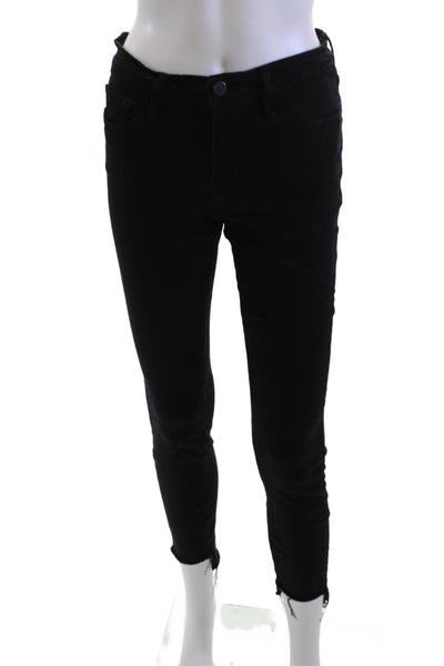 Frame Denim Women Ankle Skinny Black Jeans Mid Rise Size 27